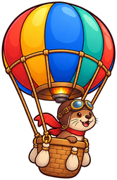A hot-air balloon from Sky Pop!